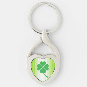 Porte-clés Lucky Four Leaf Shamrock Design-87906