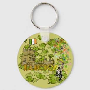 Porte-clés Lucky Leprechaun et son château irlandais