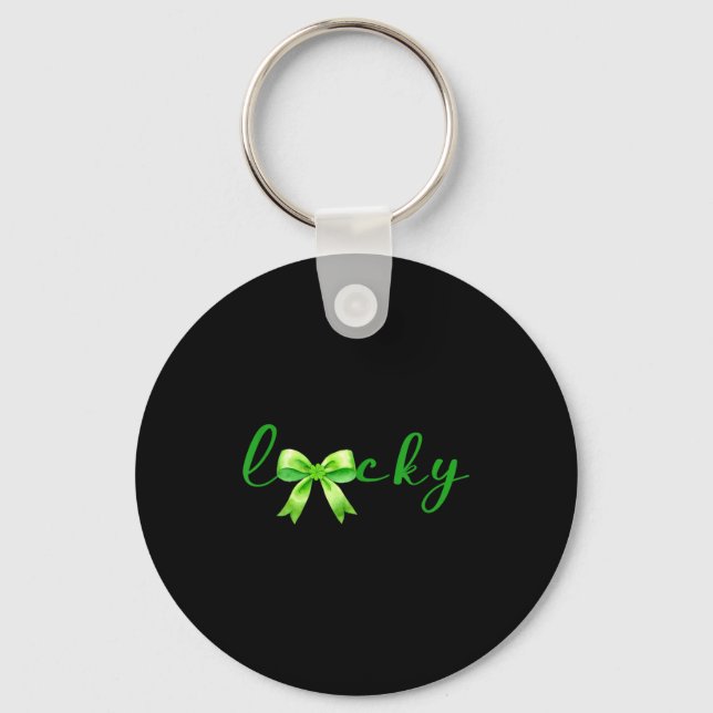 Porte-clés Lucky, St.patricks Day Coquette,shamrock Funny  (Recto)
