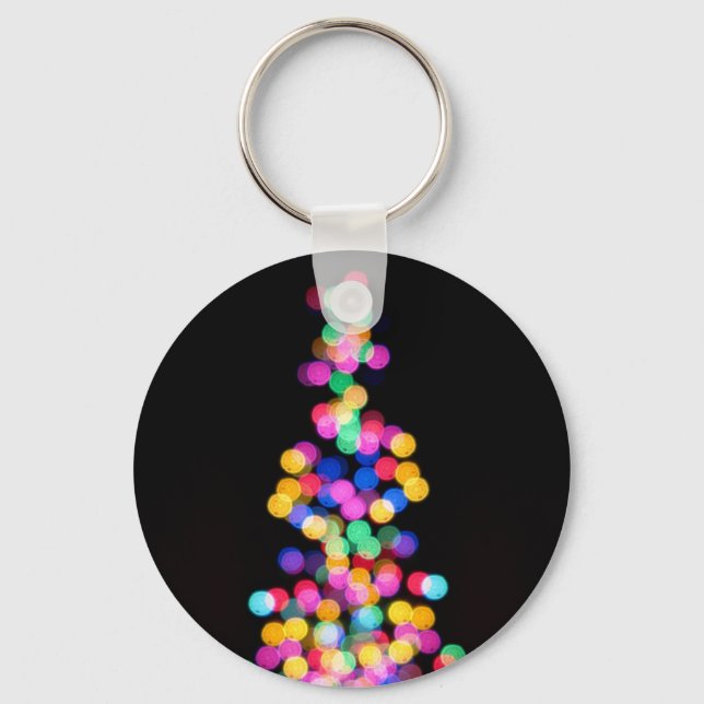 Porte-clés Lumières de Noël floues (Recto)