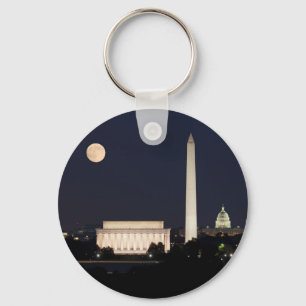 Porte-clés Lune au-dessus de Washington DC