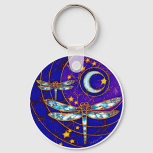 Porte-clés lune de libellules