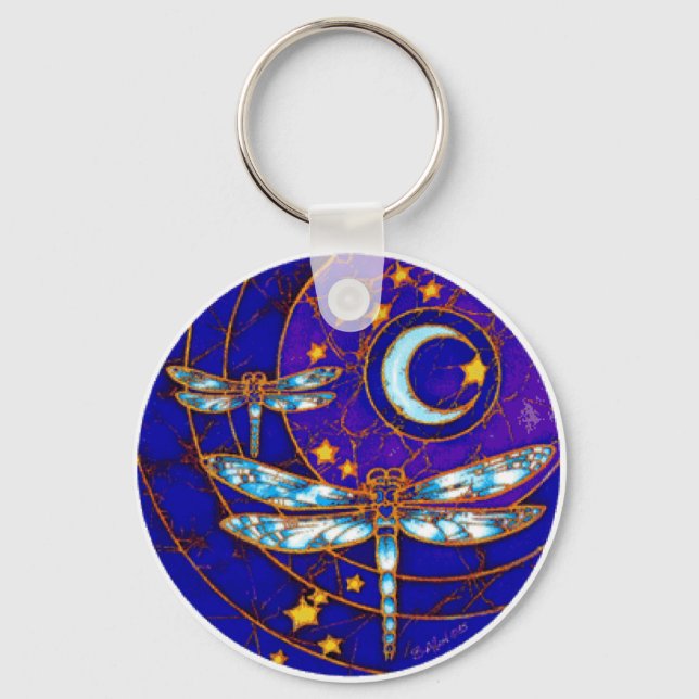 Porte-clés lune de libellules (Recto)