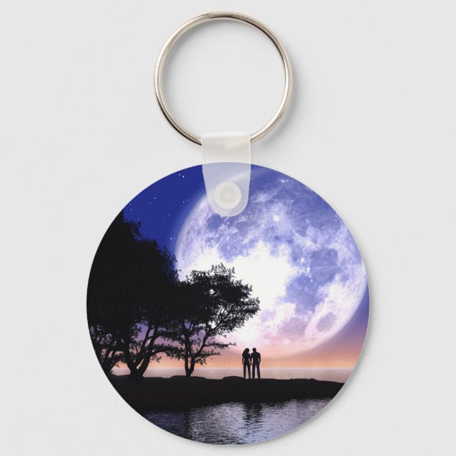 Porte-clés Lune romantique (Recto)
