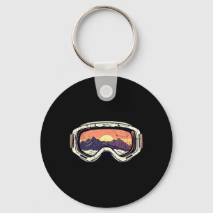 Porte-clés Lunettes de ski et de snowboard Retro 80s Montagne