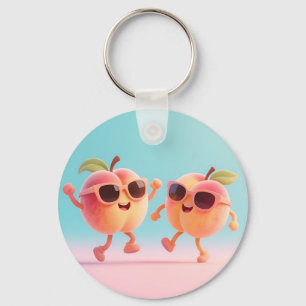 Porte-clés Lunettes de soleil de pêches dansantes