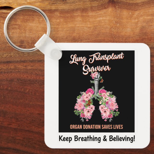 Porte-clés Lung Transplant Survivor (Recto)