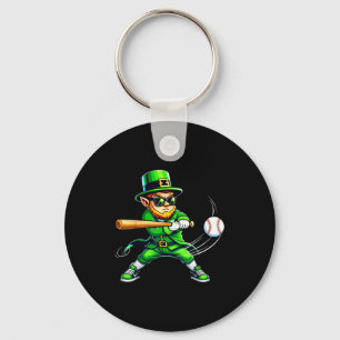 Porte-clés Lutin jouant au baseball St Patricks Day Sport