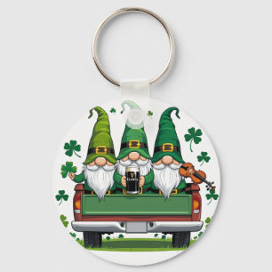 Porte-clés Lutin Shamrock musique irlandaise 