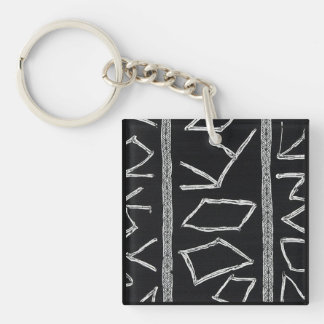 Porte-clés Luxueux Mudcloth Africain Caribéen Sophistiqué
