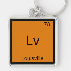 Porte-clés Lv - Louisville City Chimie Élément Symbole Tee