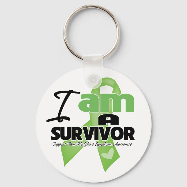 Porte-clés Lymphome non hodgkins - Je suis un survivant (Recto)