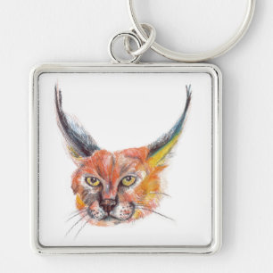 Porte-clés Lynx, dessin de la faune Cercle de clé