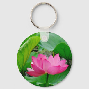 Porte-clés Lys rose fleurissant au printemps