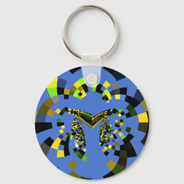 Porte-clés M Bleu (Recto)