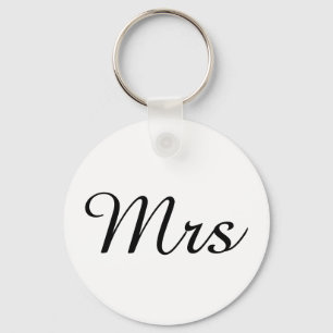 Porte-clés M. et Mme. élégant couple moderne assorti