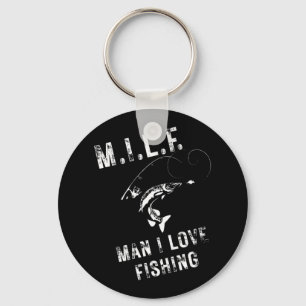 Porte-clés M.i.l.f. Man J'adore la pêche