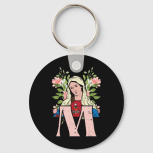 Porte-clés M Marie Vierge Sacré Coeur Jésus Catholi religieux