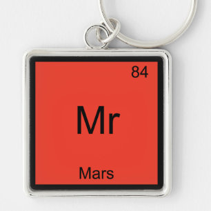 Porte-clés M. - Mars Funny Chimie Élément Symbole Tee