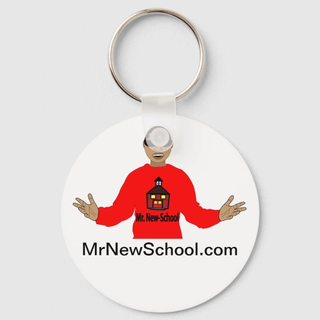 Porte-clés M. Porte - clé du bouton de la nouvelle école (2,2 (Recto)