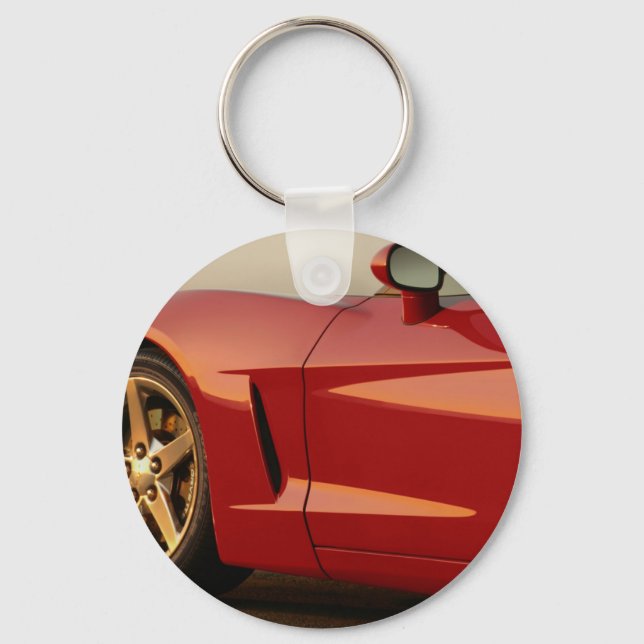 Porte-clés Ma Corvette rouge (Recto)