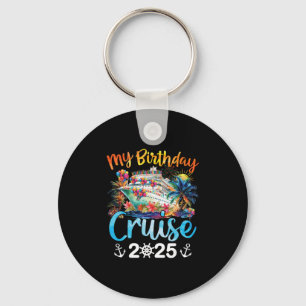 Porte-clés Ma croisière d'anniversaire 2025 Vacances en crois