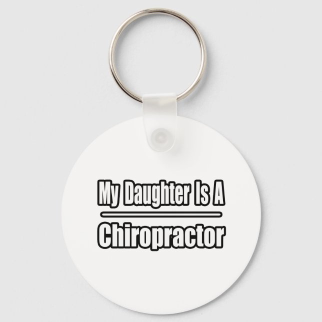 Porte-clés Ma Fille Est Un Chiropraticien (Recto)
