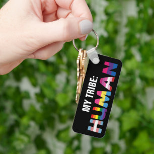 Porte-clés Ma tribu est humaine inclusive