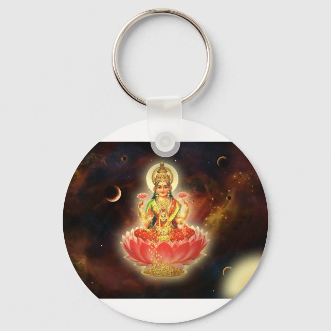 Porte-clés Maa Maha Lakshmi Devi Laxmi Déesse de la richesse (Recto)