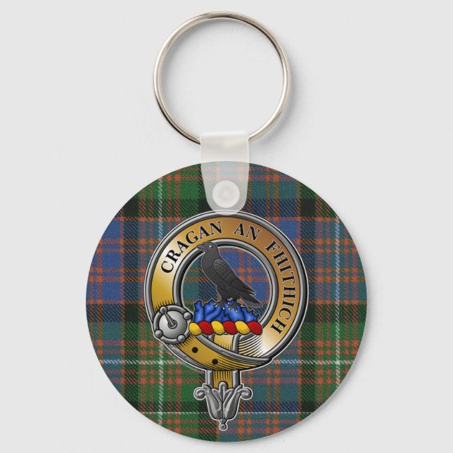 Porte-clés MacDonnell Glengarry Tartan & Badge (Recto)