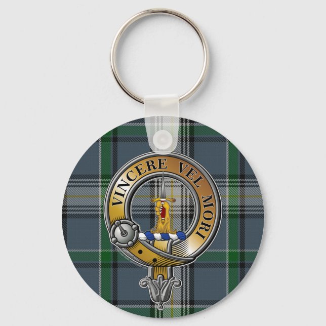 Porte-clés MacDowall Tartan & Badge (Recto)