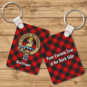 Porte-clés MacGregor Crest sur Rob Roy Tartan Porte - clé