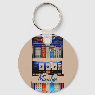 Porte-clés Machine à fente de style Vegas personnalisée