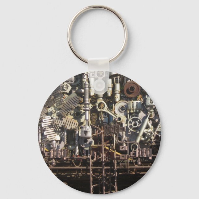 Porte-clés Machines mécaniques Steampunk (Recto)