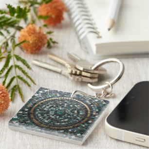 Porte-clés Macro murale en mosaïque circulaire de luxe