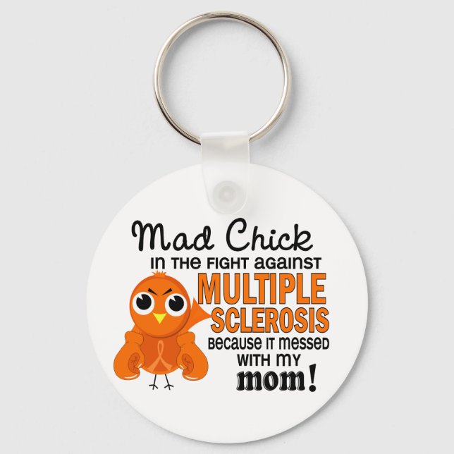 Porte-clés Mad Chick 2 Maman Sclérose en plaques MS (Recto)