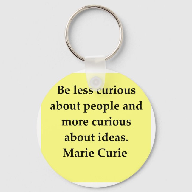 Porte-clés Madame Curie, je cite (Recto)