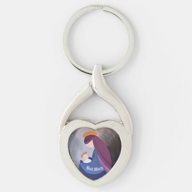 Porte-clés Madonna et Child metal (Devant)