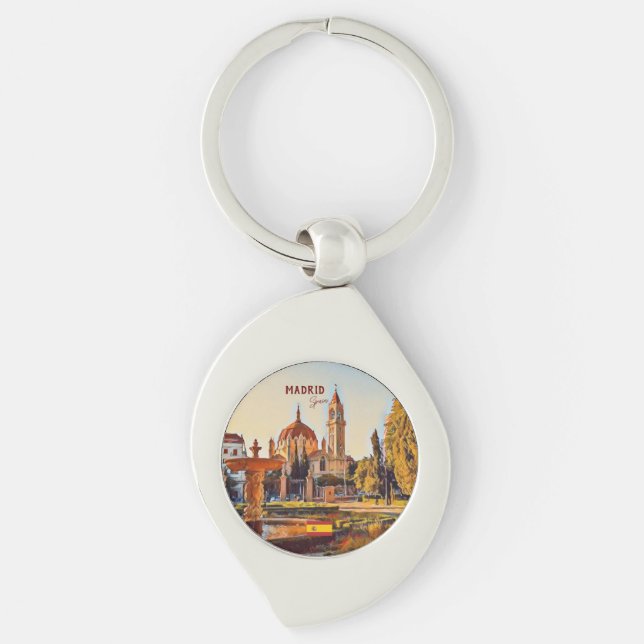 Porte-clés Madrid Espagne Tourisme souvenir (Devant)