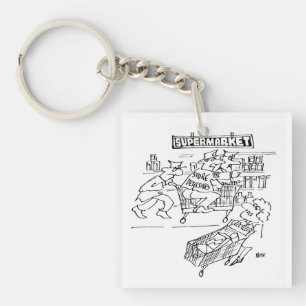 Porte-clés Magasin de détectives dans un supermarché