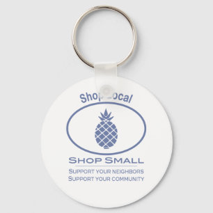 Porte-clés Magasiner local, Acheter Petite ananas bleu