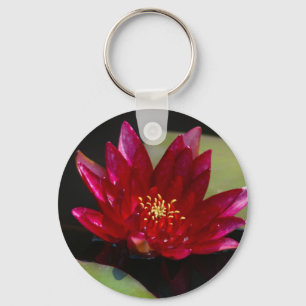 Porte-clés Magenta Lotus Nénuphar