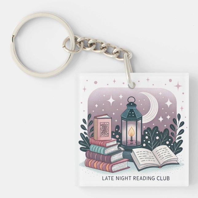 Porte-clés Magic Late Night Reading Club Lantern Book Stack (Devant)