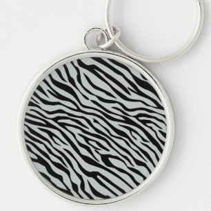 Porte-clés Magic Zebra Stripes Click to Customize Grey Color
