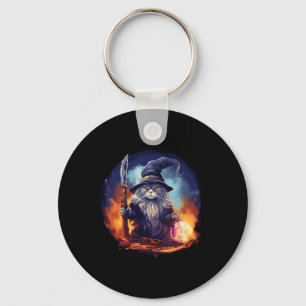 Porte-clés Magical Sorcier Enchanteur Sorcier Assistant Chat