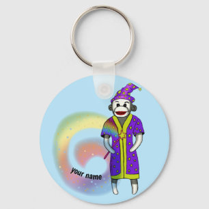 Porte-clés Magicien Singe Chaussette