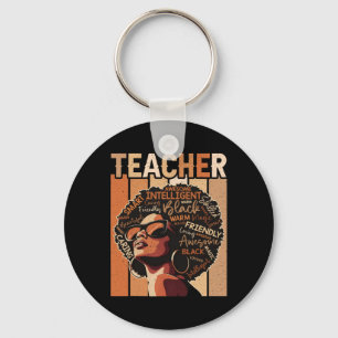 Porte-clés Magie de l'enseignant noir Éducation à l'histoire