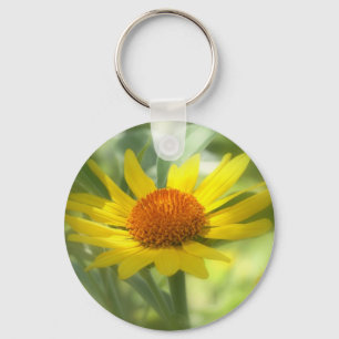 Porte-clés Magnet rond de tournesol
