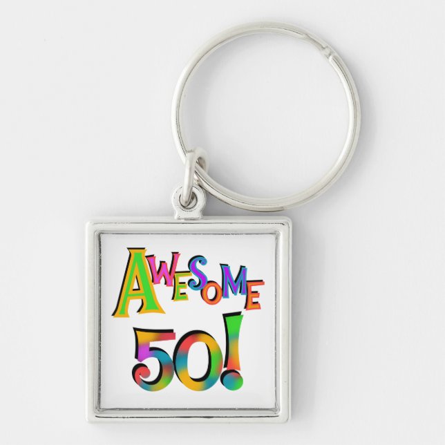 Porte-clés Magnifique 50 T-shirts et cadeaux d'anniversaire (Devant)
