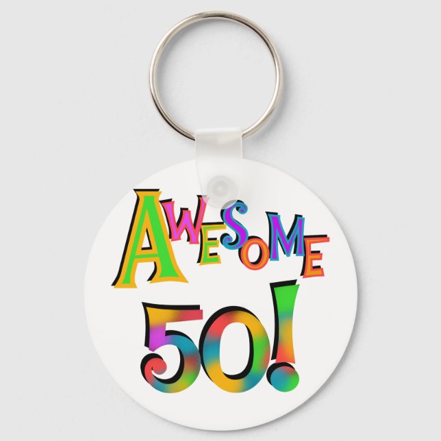 Porte-clés Magnifique 50 T-shirts et cadeaux d'anniversaire (Recto)